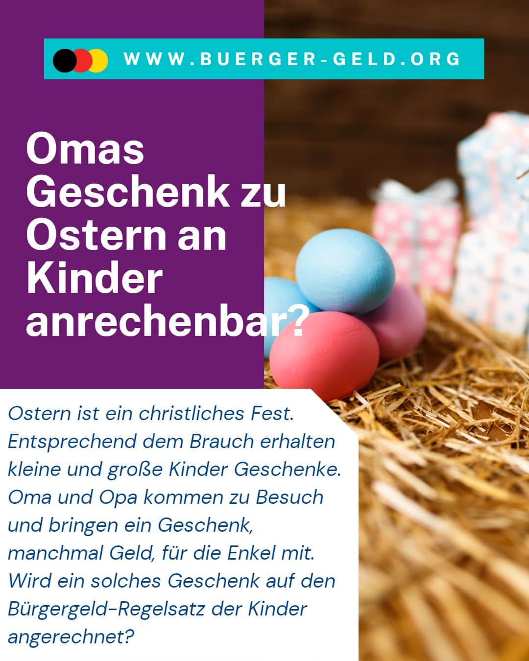 B Rgergeld Omas Geschenk Zu Ostern An Kinder Anrechenbar