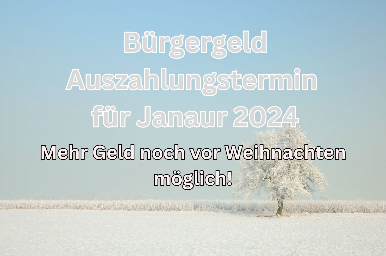 Bürgergeld Auszahlung für Januar 2024 erhöhter Regelsatz!