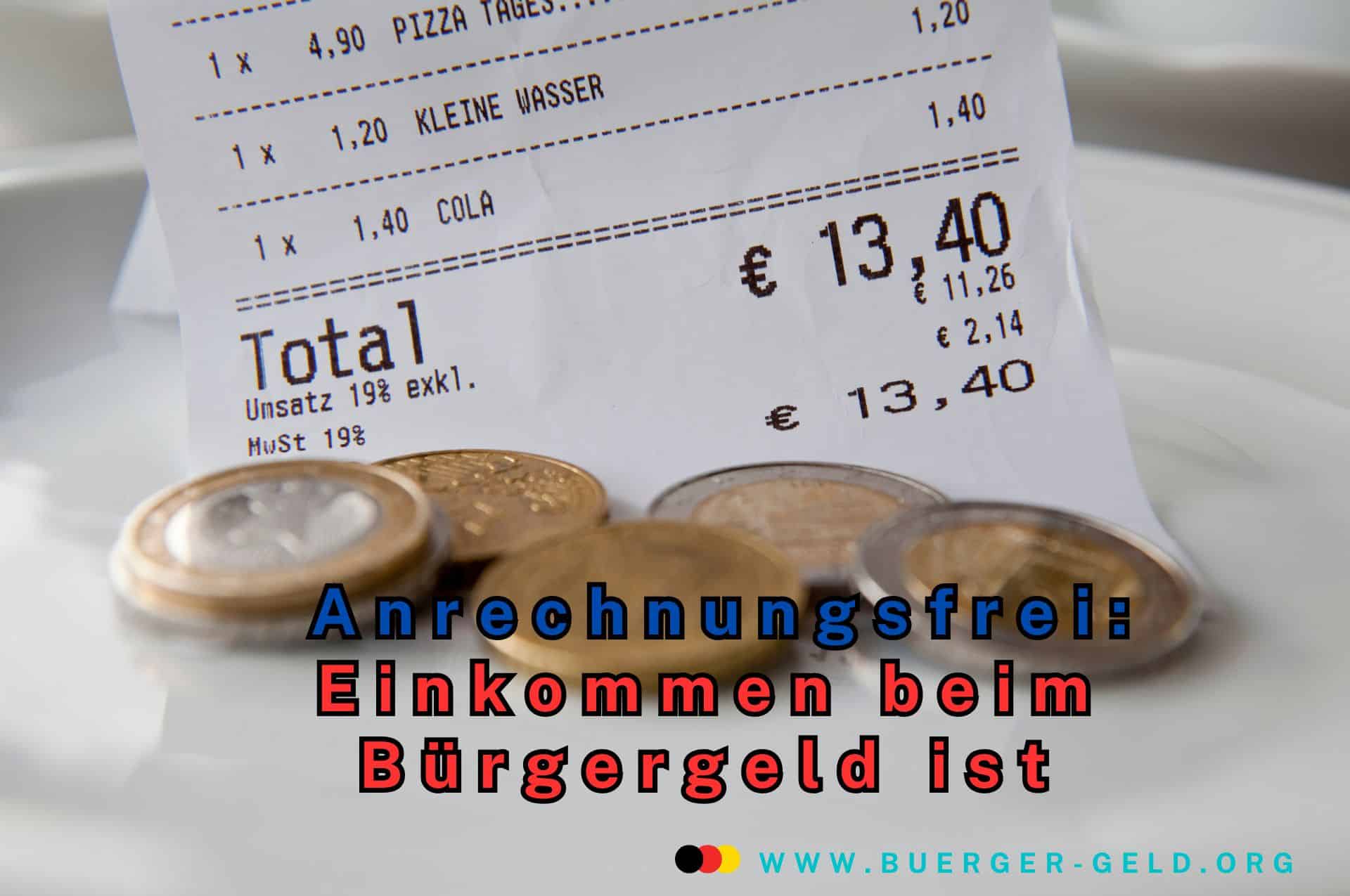 anrechnungsfreies einkommen buergergeld