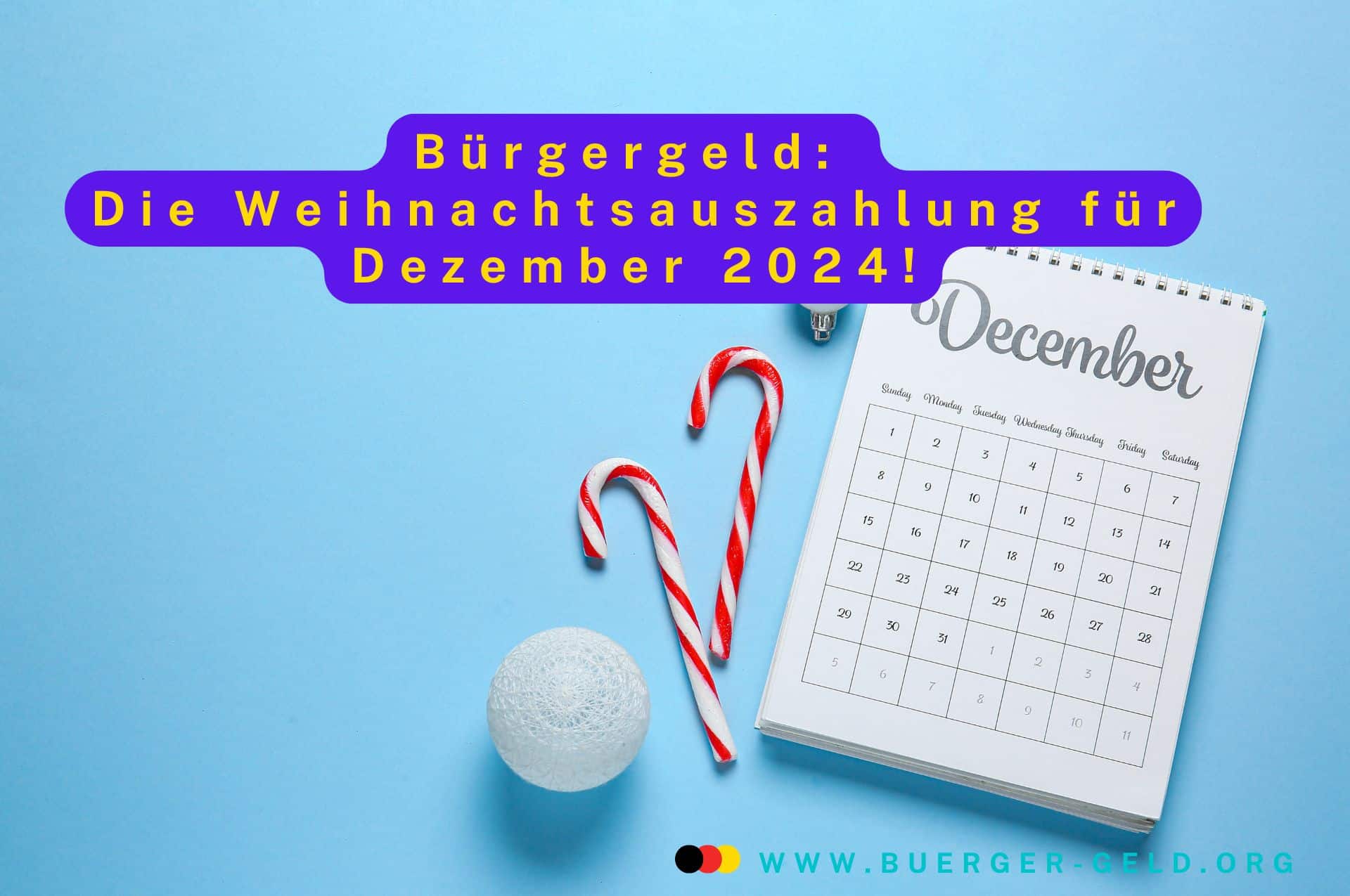 Kalenderblatt Dezember mit Zuckerstab