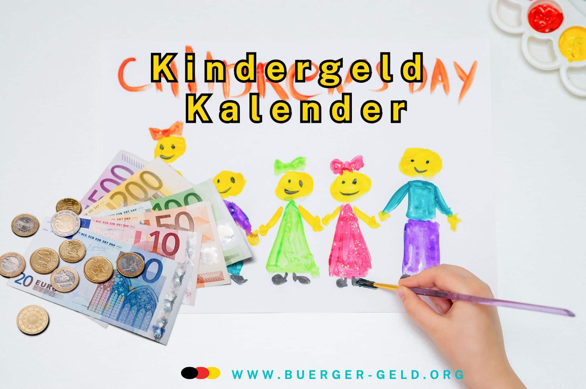 Kinder auf Malblock gemalt