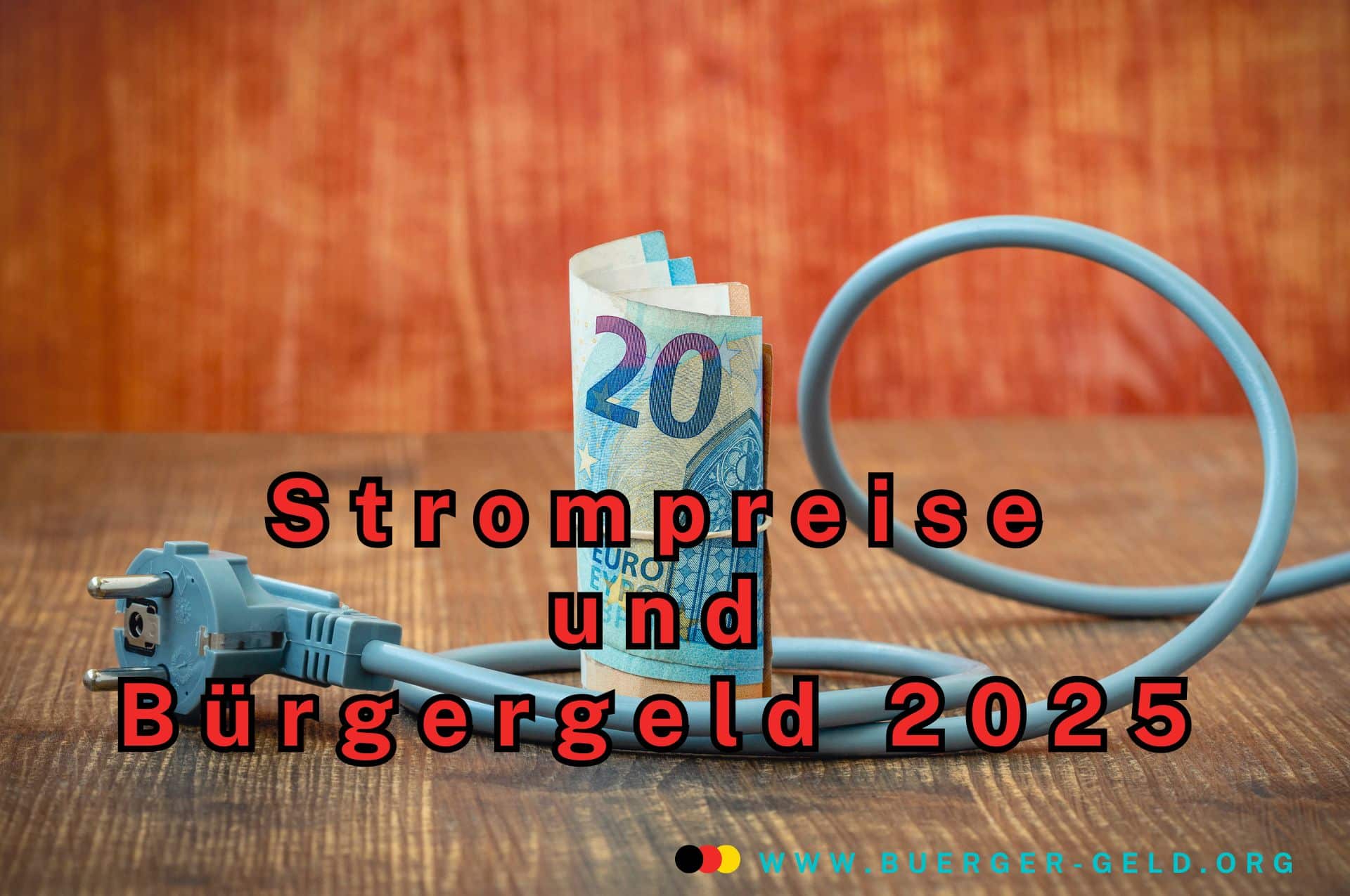 Stromkabel und 20 Euro Schein