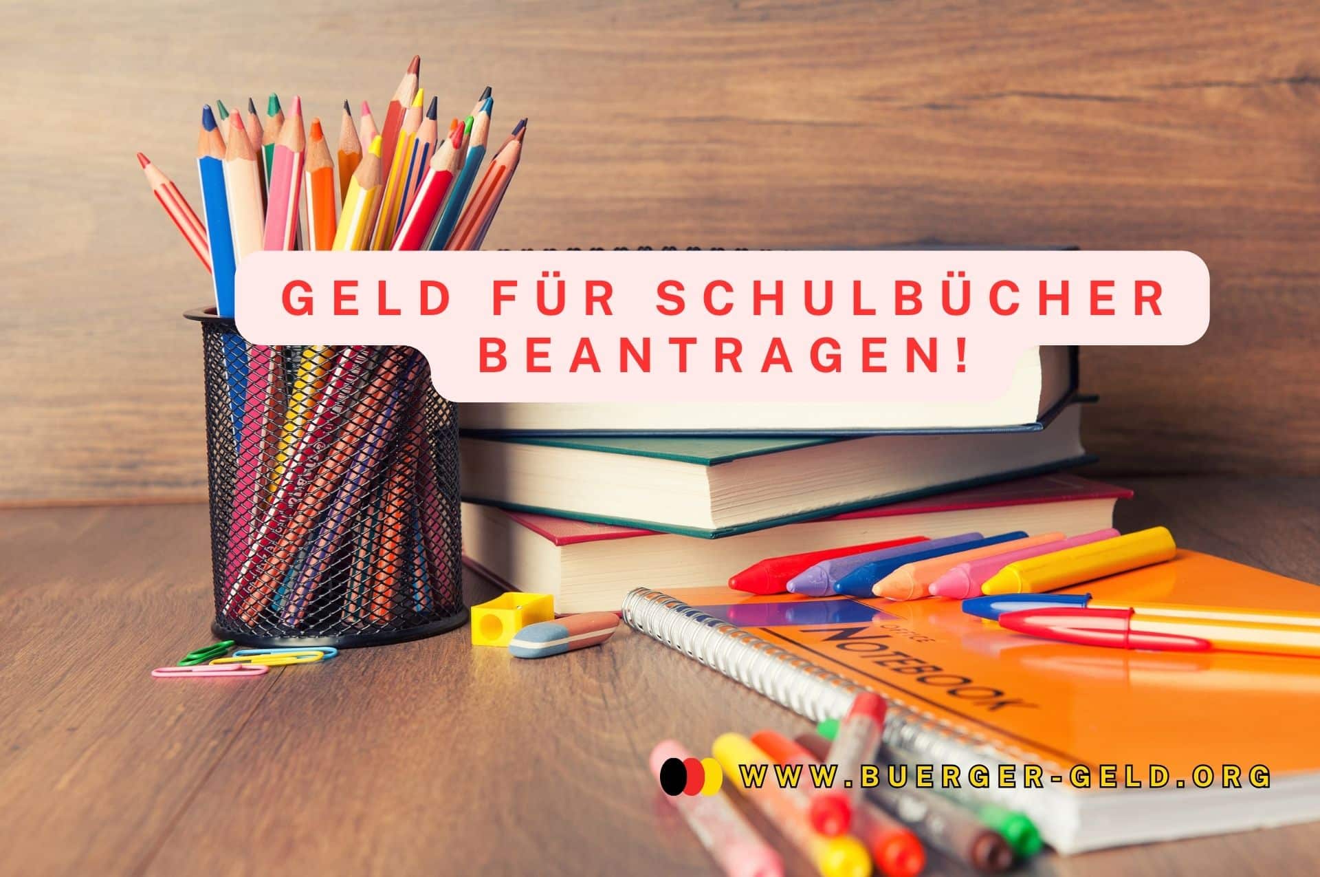 Schulbücher auf einem Tisch