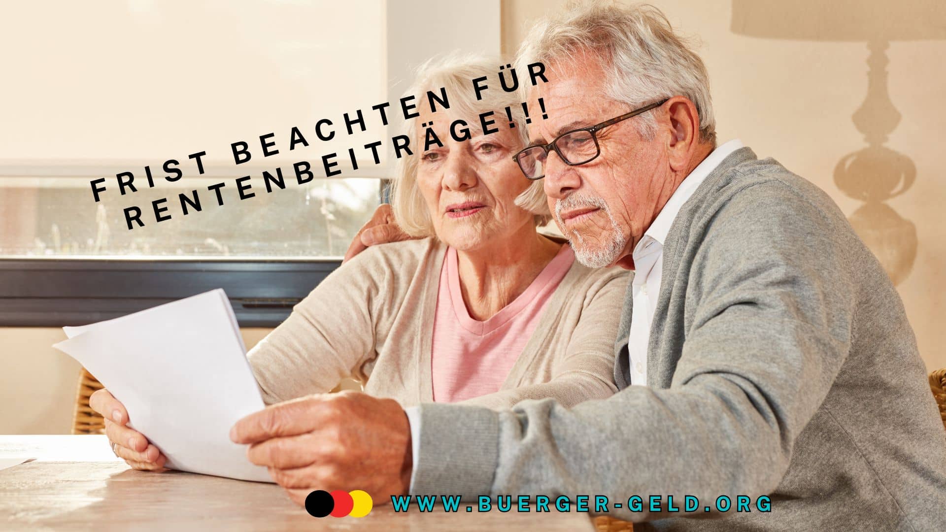 Rentnerehepaar liest Brief